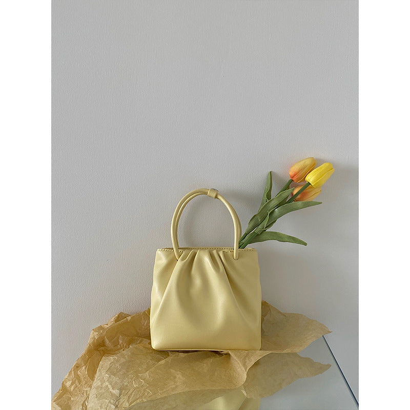 Gita Solid Color Ruffled Bag