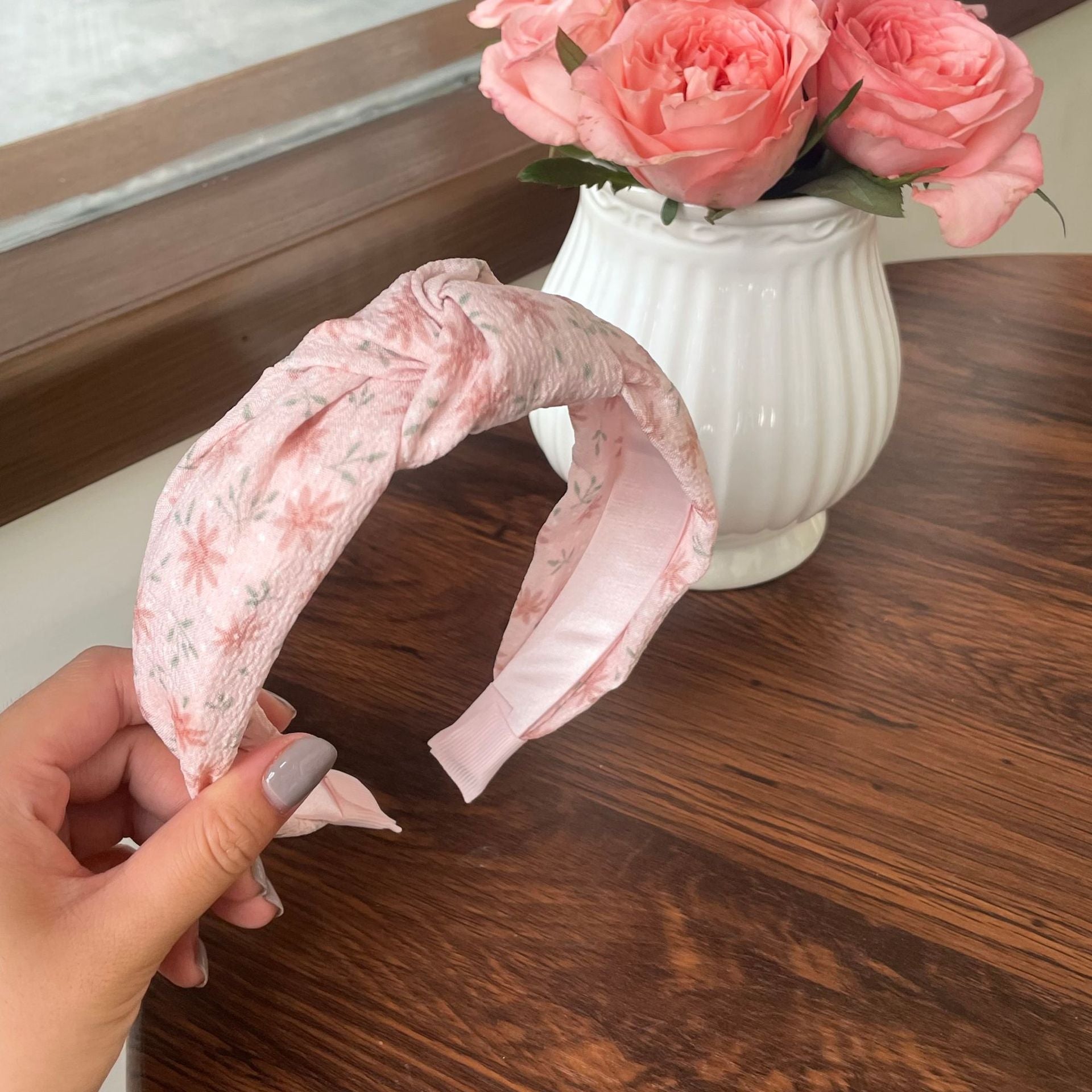 Pink Patchwork Hair Band