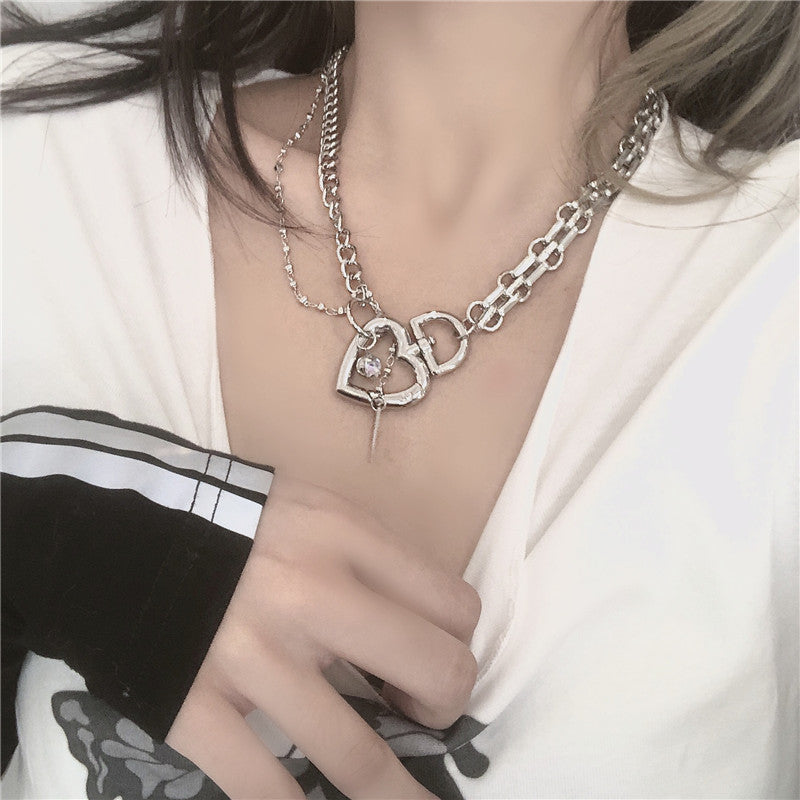 Heart D necklace