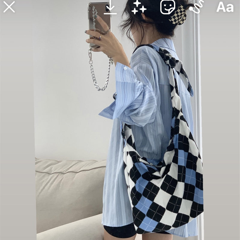 Argyle Canvas Bag